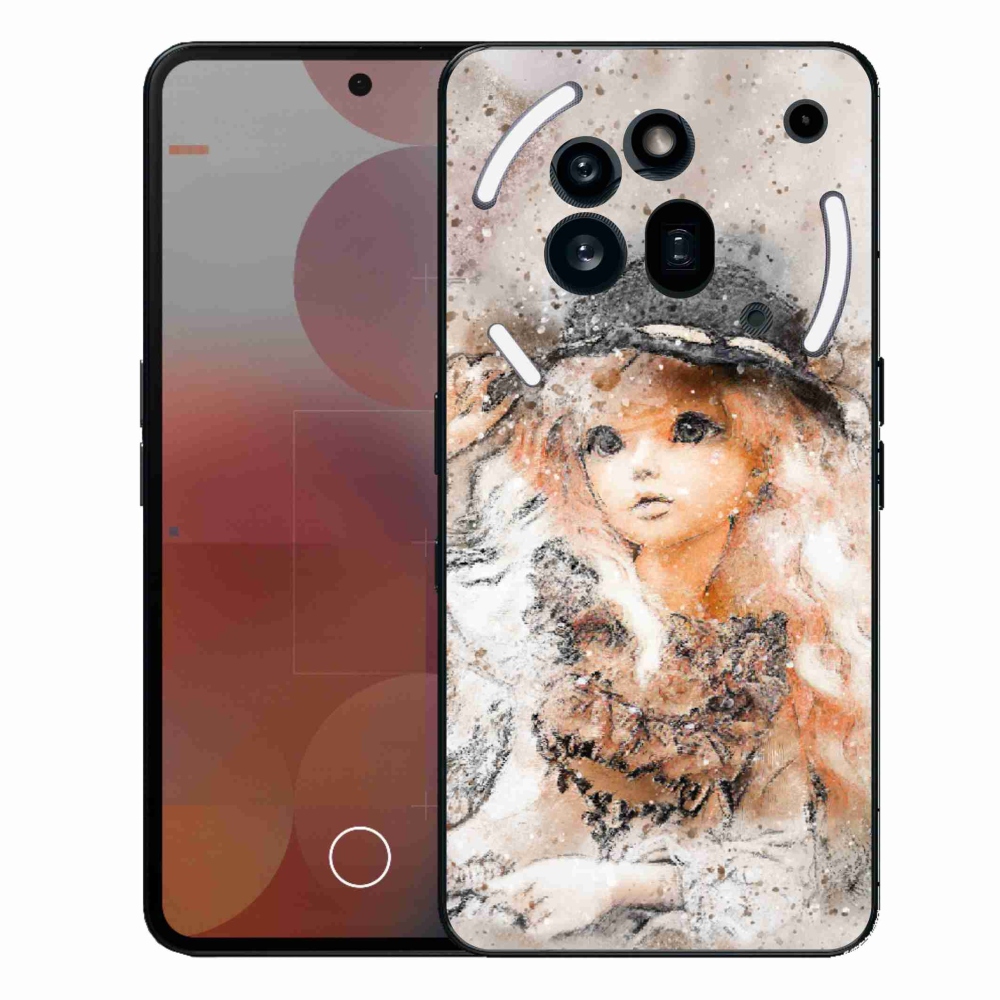 Gélový kryt mmCase na Nothing Phone (3a) Pro - dievčatko s klobúkom