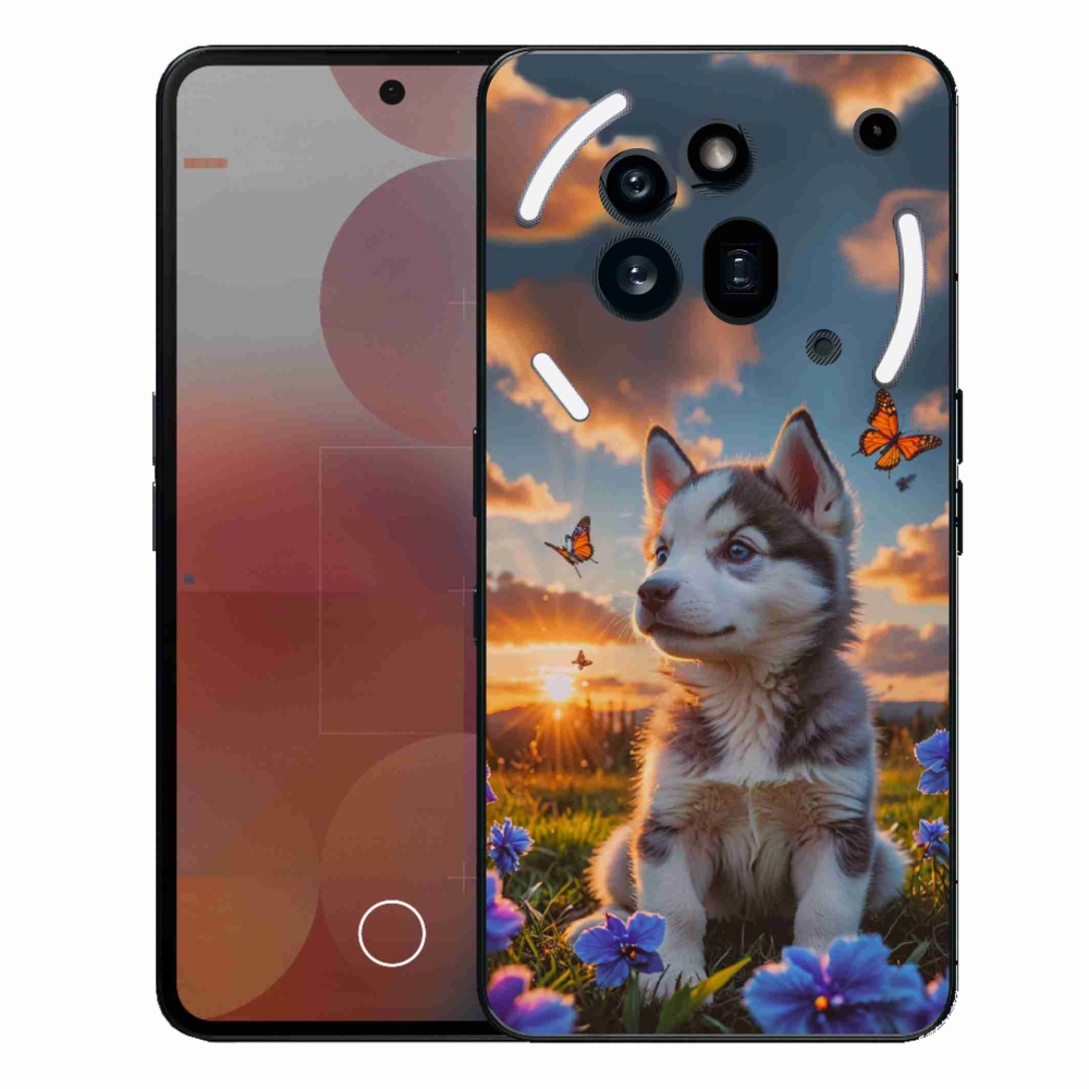 Gélový kryt mmCase na Nothing Phone (3a) Pre - husky pri západe slnka