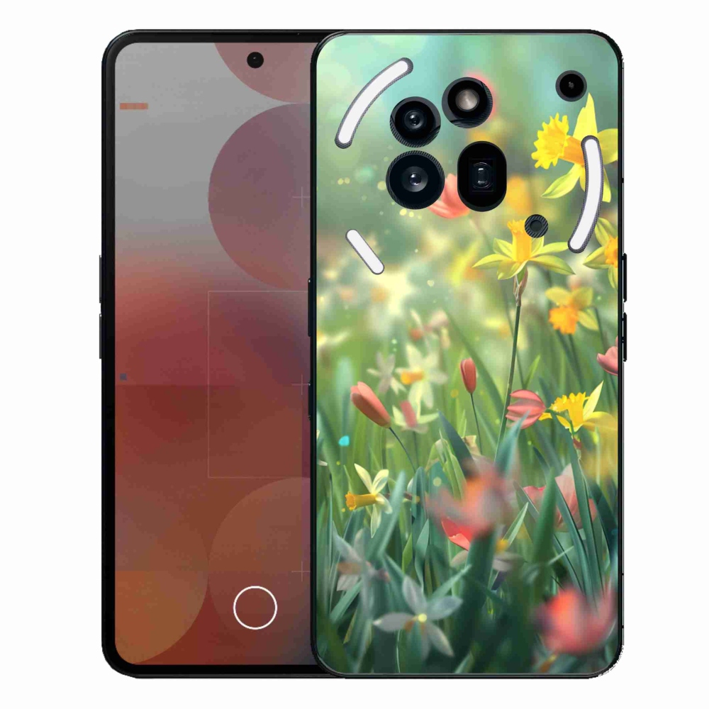 Gélový kryt mmCase na Nothing Phone (3a) Pre - jarné kvety
