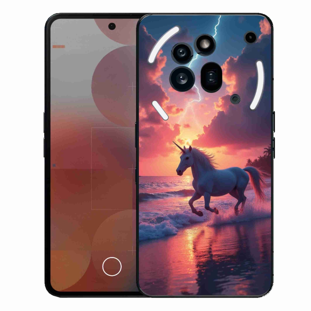 Gélový kryt mmCase na Nothing Phone (3a) Pro - jednorožec na pláži
