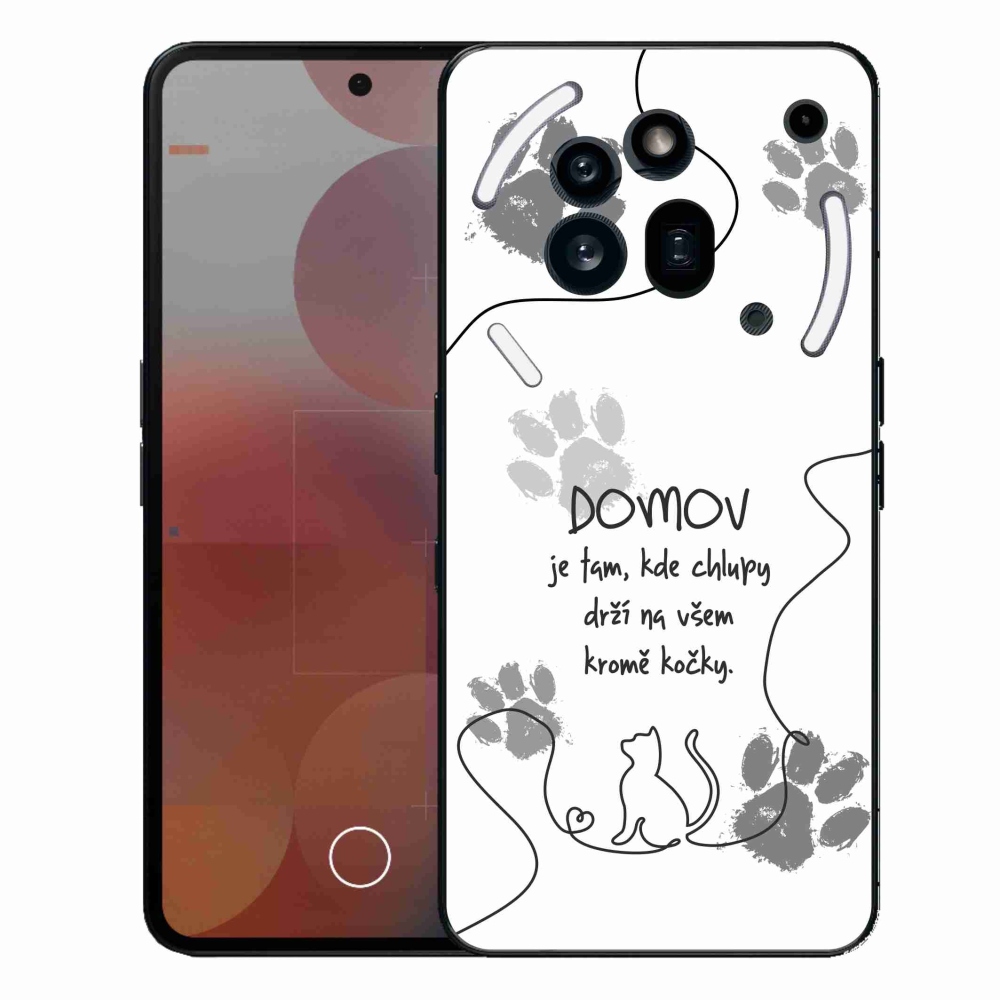 Gélový kryt mmCase na Nothing Phone (3a) Pro - mačacie motív biele pozadie