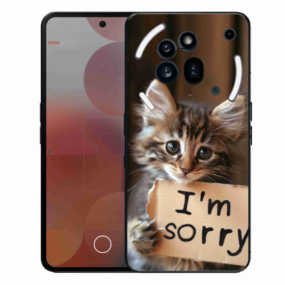 Gélový kryt mmCase na Nothing Phone (3a) Pro - mačacie ospravedlnenie