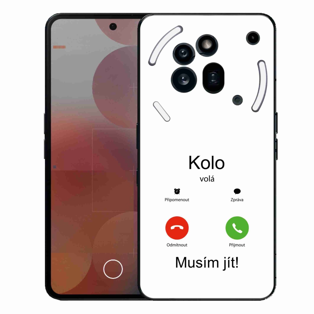 Gélový kryt mmCase na Nothing Phone (3a) Pre - kolo volá biele pozadie