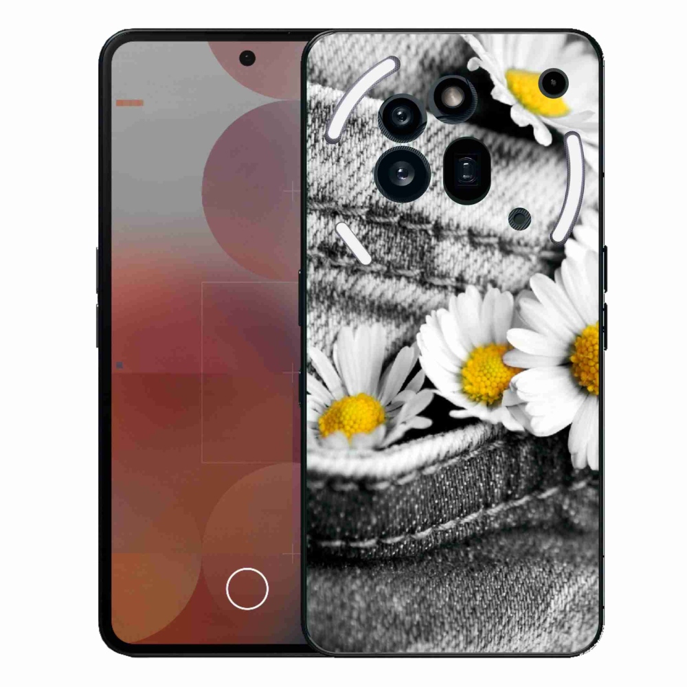 Gélový kryt mmCase na Nothing Phone (3a) Pro - margaréty
