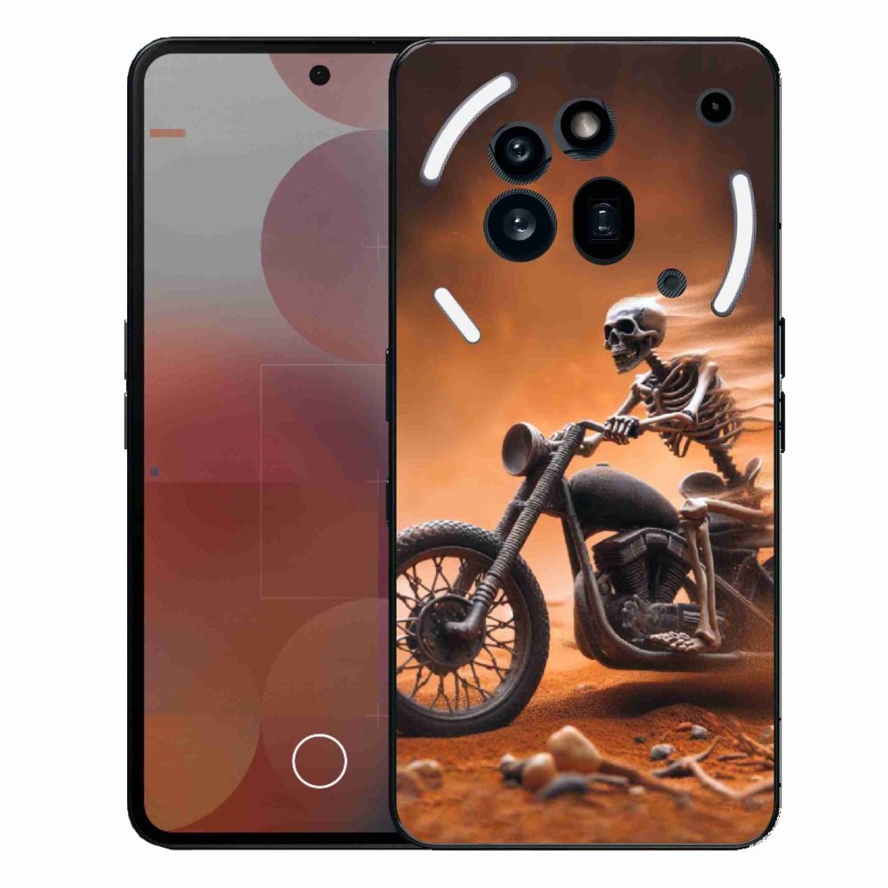 Gélový kryt mmCase na Nothing Phone (3a) Pro - kostra na motorke