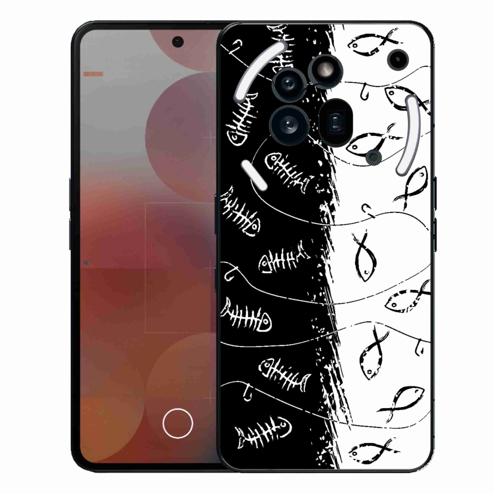 Gélový kryt mmCase na Nothing Phone (3a) Pro - kostry a rybky