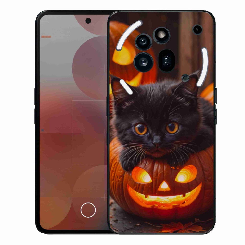 Gélový kryt mmCase na Nothing Phone (3a) Pre - mačiatko a tekvica