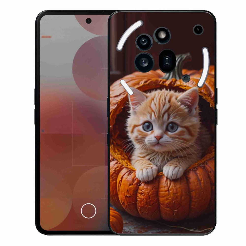 Gélový kryt mmCase na Nothing Phone (3a) Pre - mačiatko a tekvica 2