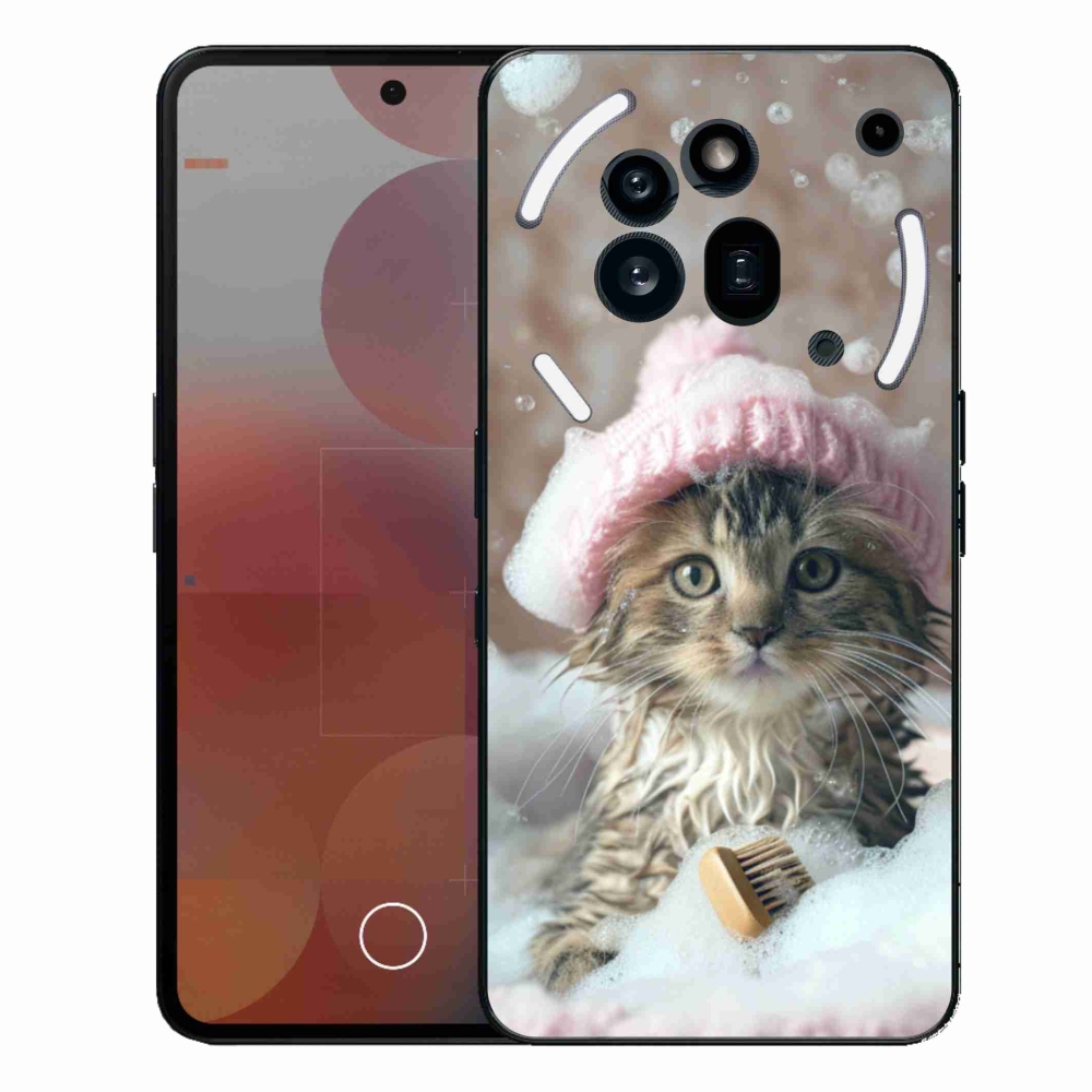Gélový kryt mmCase na Nothing Phone (3a) Pre - mačiatko a kúpeľ