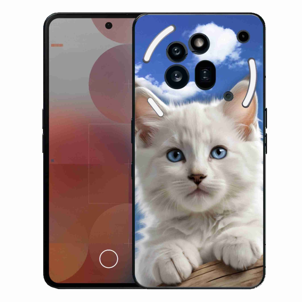 Gélový kryt mmCase na Nothing Phone (3a) Pre - mačiatko a oblaky