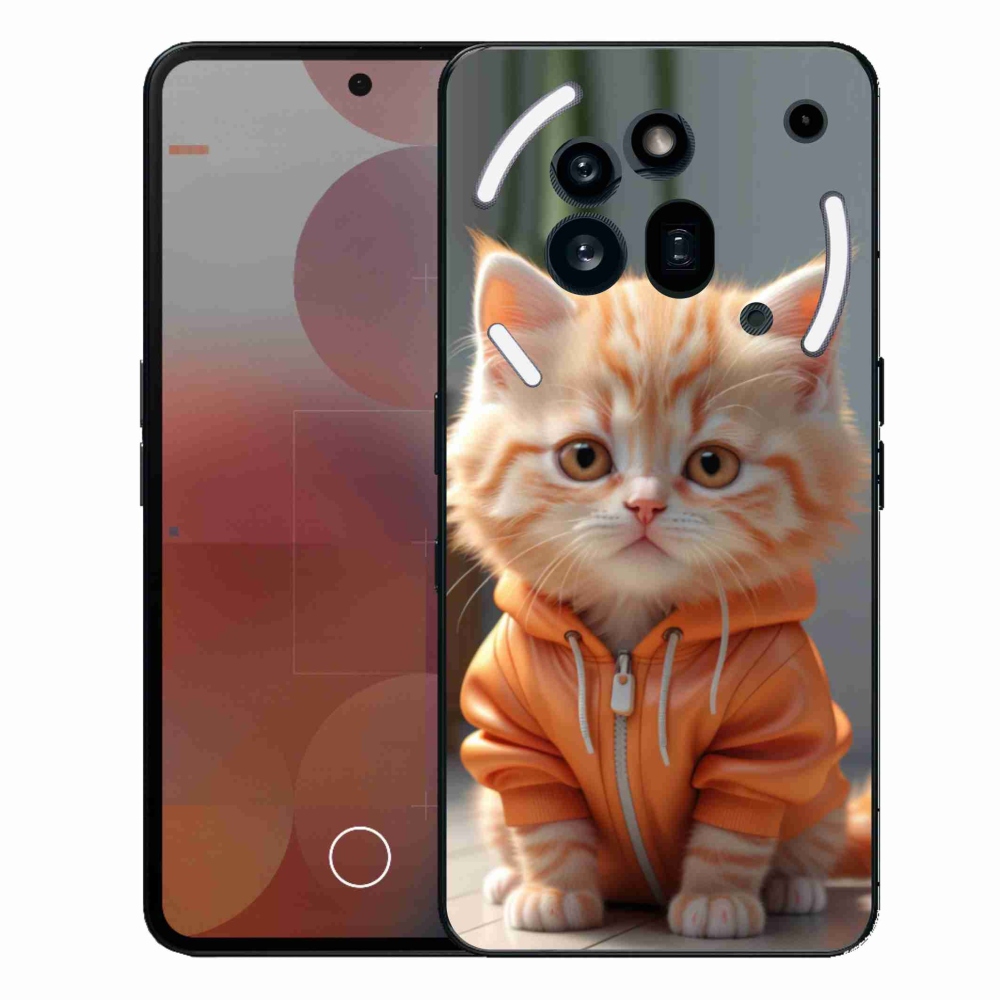 Gélový kryt mmCase na Nothing Phone (3a) Pre - mačiatko v mikine