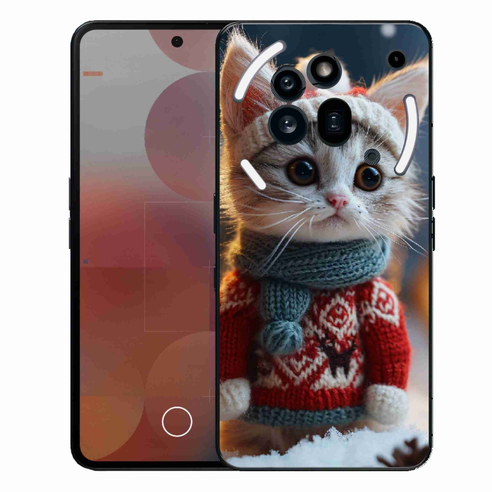 Gélový kryt mmCase na Nothing Phone (3a) Pre - mačiatko vo svetri