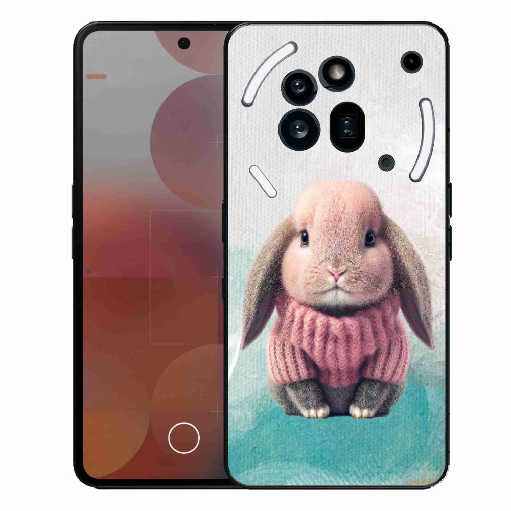 Gélový kryt mmCase na Nothing Phone (3a) Pro - zajačik vo svetri