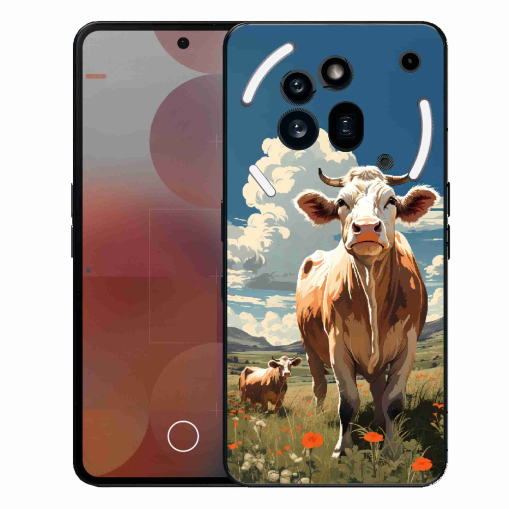 Gélový kryt mmCase na Nothing Phone (3a) Pre - kravy na lúke