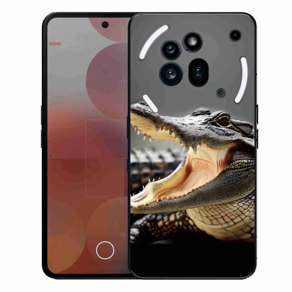 Gélový kryt mmCase na Nothing Phone (3a) Pro - krokodíl