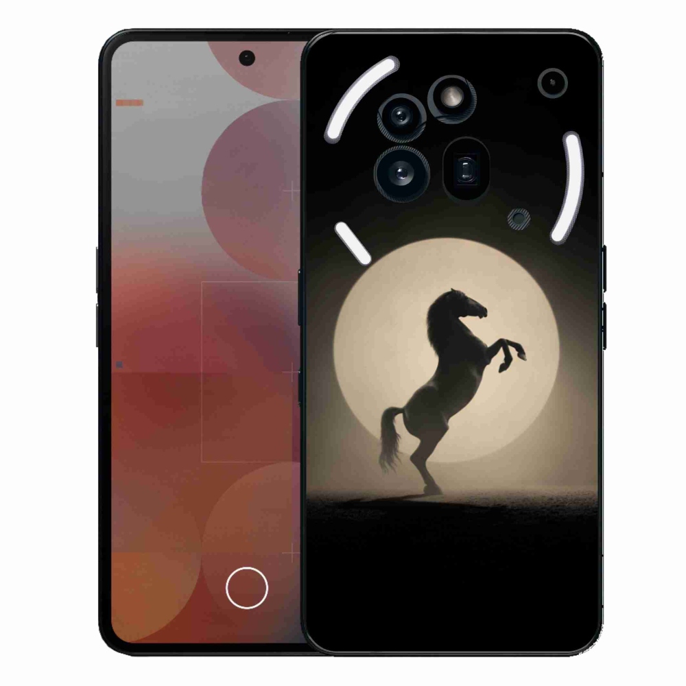 Gélový kryt mmCase na Nothing Phone (3a) Pro - kôň v siluete