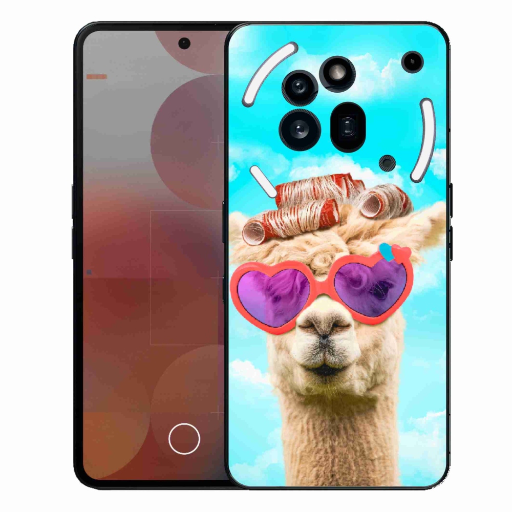 Gélový kryt mmCase na Nothing Phone (3a) Pro - lama s okuliarmi