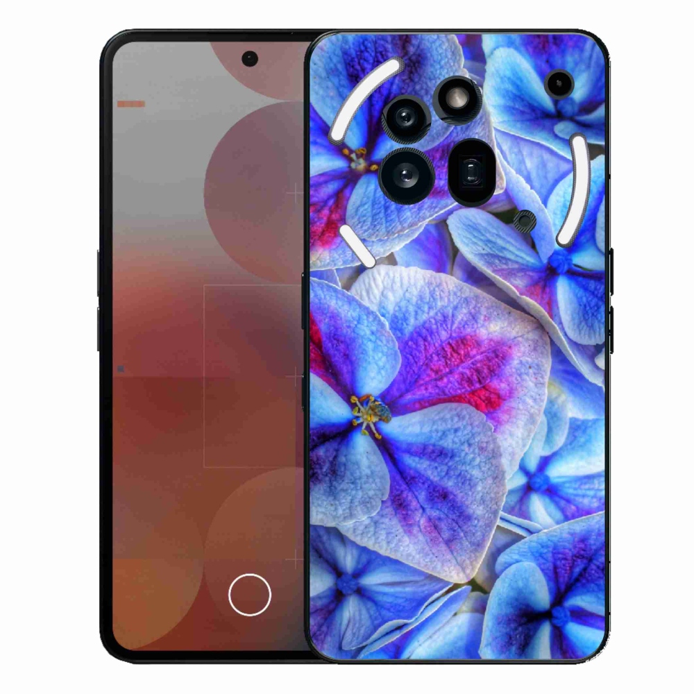 Gélový kryt mmCase na Nothing Phone (3a) Pro - modré kvety 1
