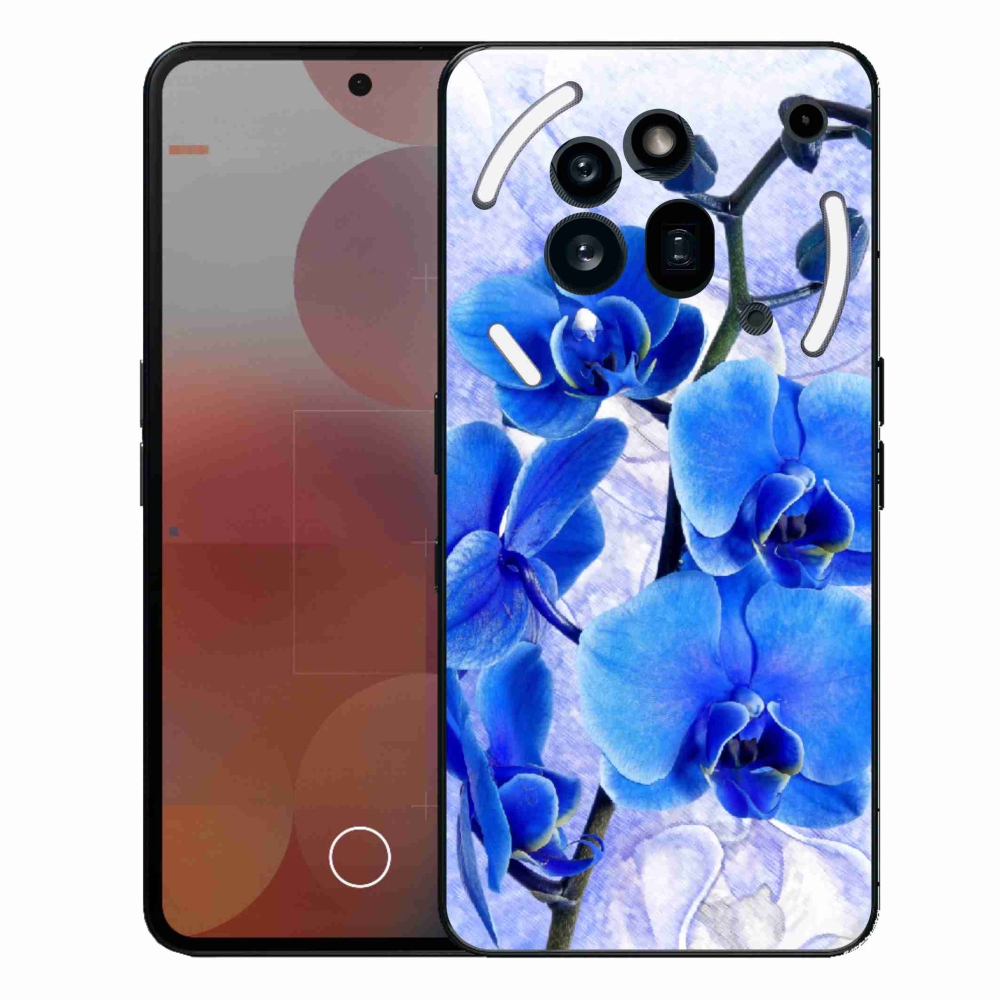 Gélový kryt mmCase na Nothing Phone (3a) Pro - modré kvety
