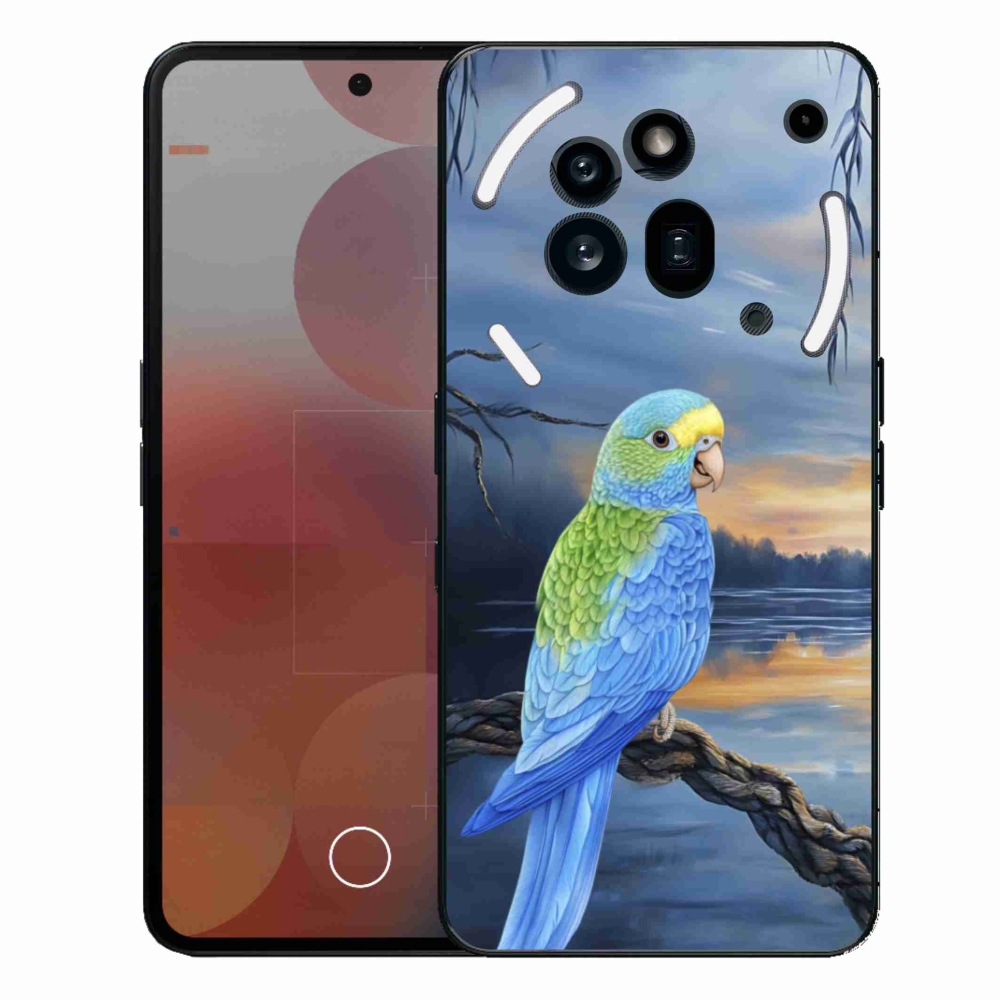 Gélový kryt mmCase na Nothing Phone (3a) Pro - modrý papagáj