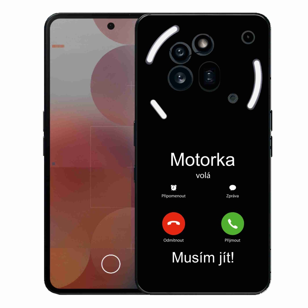 Gélový kryt mmCase na Nothing Phone (3a) Pro - motorka volá čierne pozadie