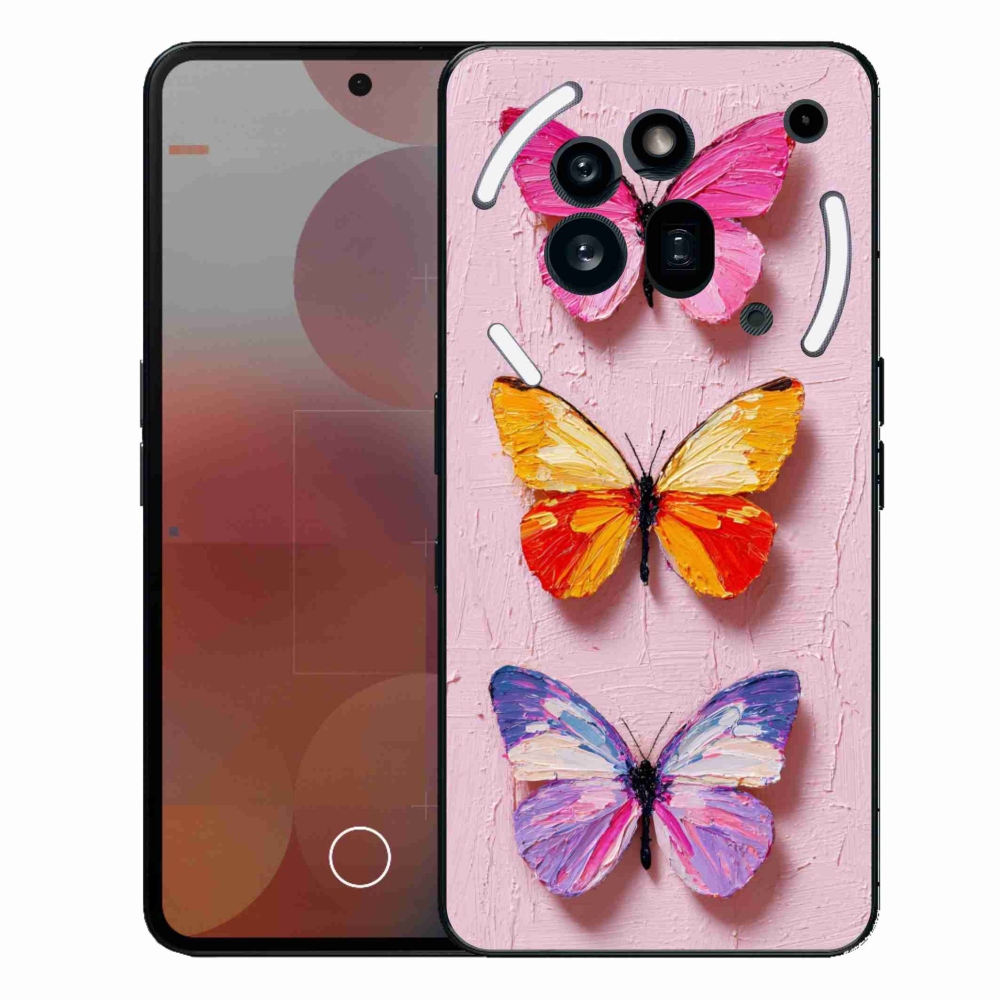 Gélový kryt mmCase na Nothing Phone (3a) Pro - motýlia trojica