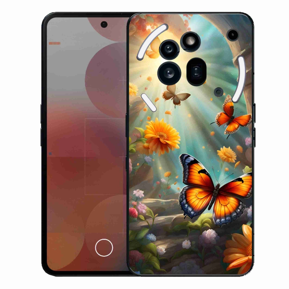 Gélový kryt mmCase na Nothing Phone (3a) Pro - motýlia záhrada 2