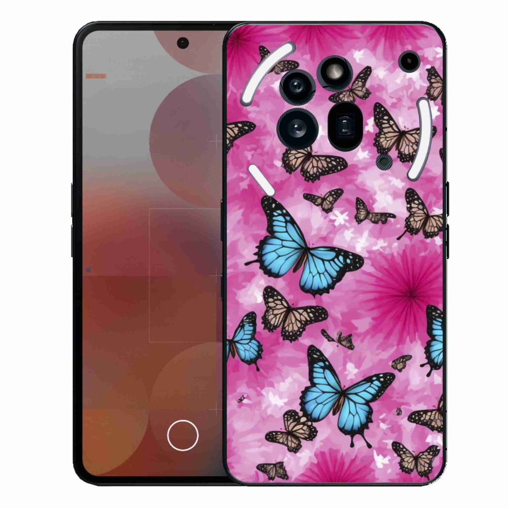 Gélový kryt mmCase na Nothing Phone (3a) Pro - motýlia záhrada