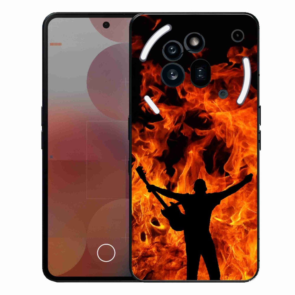 Gélový kryt mmCase na Nothing Phone (3a) Pro - muzikant a oheň