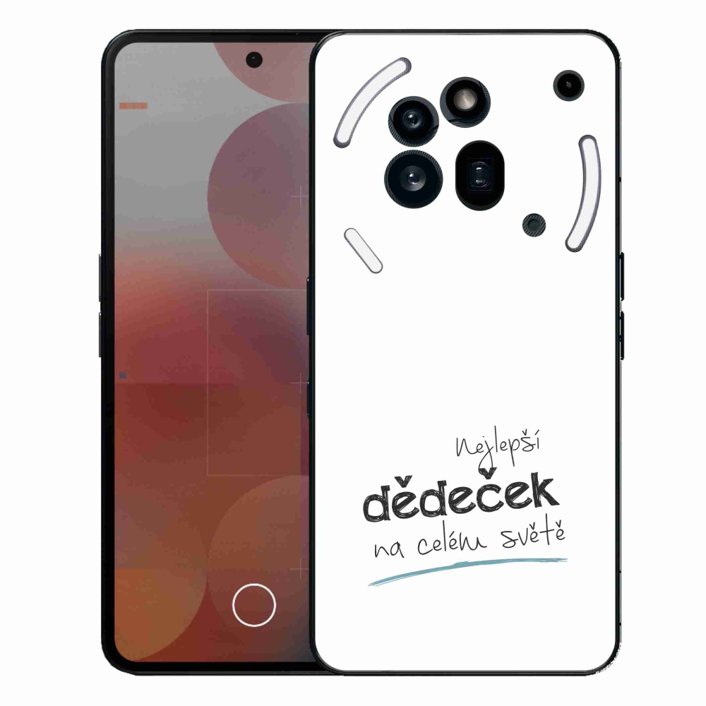 Gélový kryt mmCase na Nothing Phone (3a) Pro - najlepší dedko 3 biele pozadie