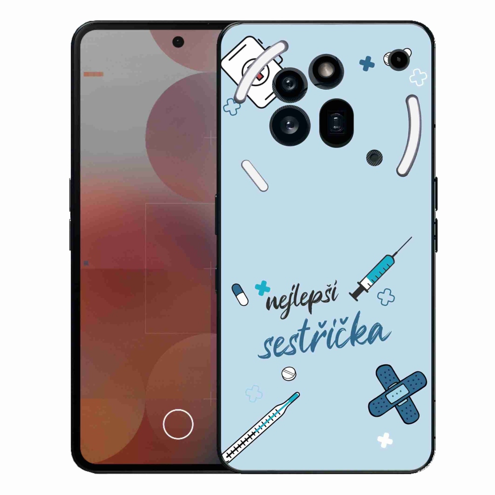 Gélový kryt mmCase na Nothing Phone (3a) Pro - najlepšia sestrička modré pozadie