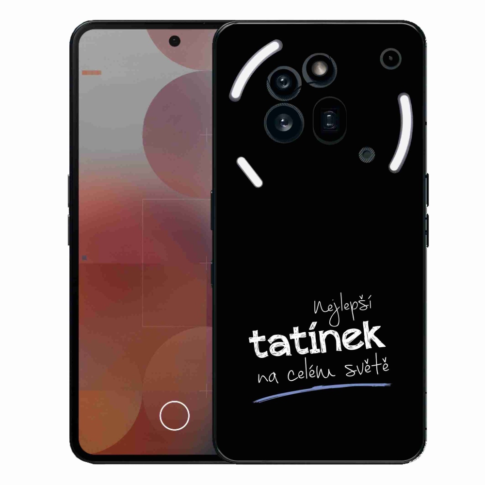 Gélový kryt mmCase na Nothing Phone (3a) Pro - najlepší otecko 4 čierne pozadie