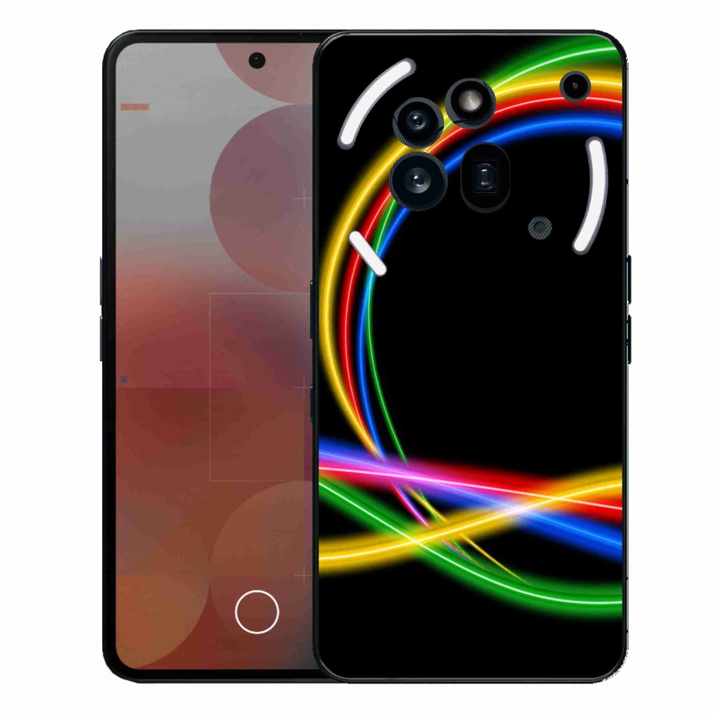 Gélový kryt mmCase na Nothing Phone (3a) Pro - neónové kruhy