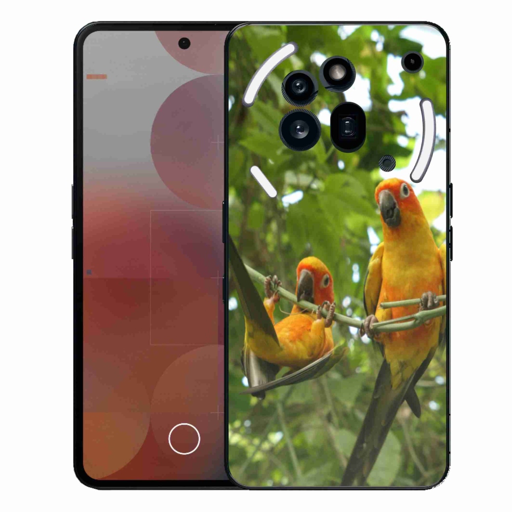 Gélový kryt mmCase na Nothing Phone (3a) Pre - papagáje aratingy