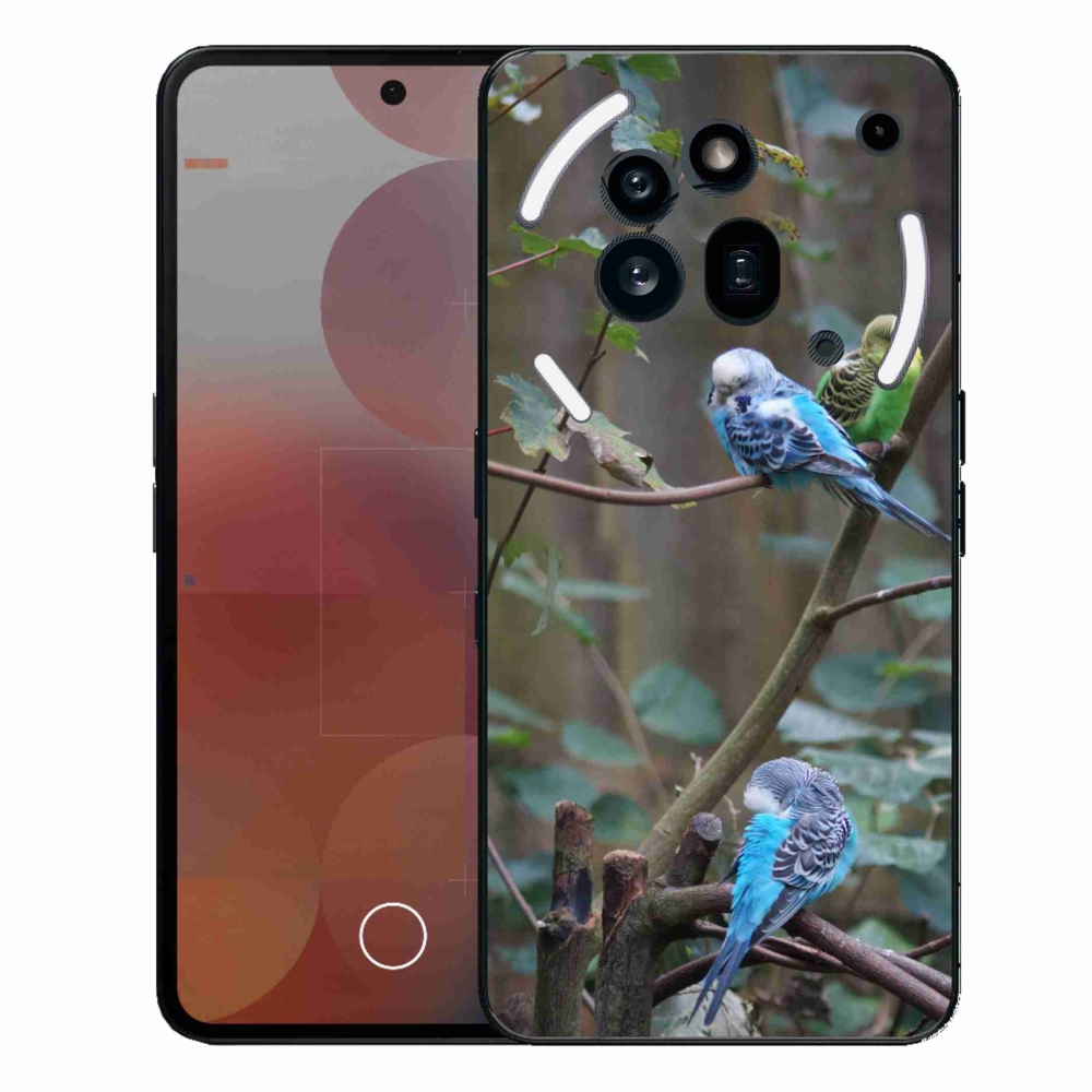 Gélový kryt mmCase na Nothing Phone (3a) Pre - papagáje na vetve