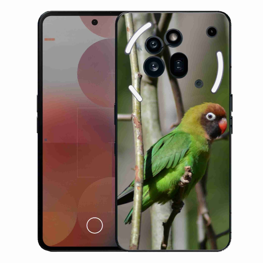 Gélový kryt mmCase na Nothing Phone (3a) Pre - papagáj agapornis