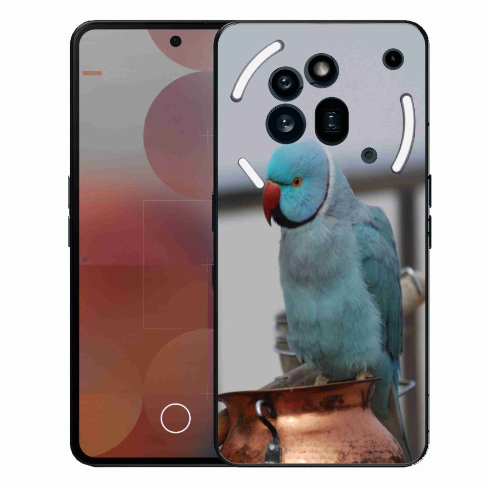Gélový kryt mmCase na Nothing Phone (3a) Pre - papagáj alexander modrý