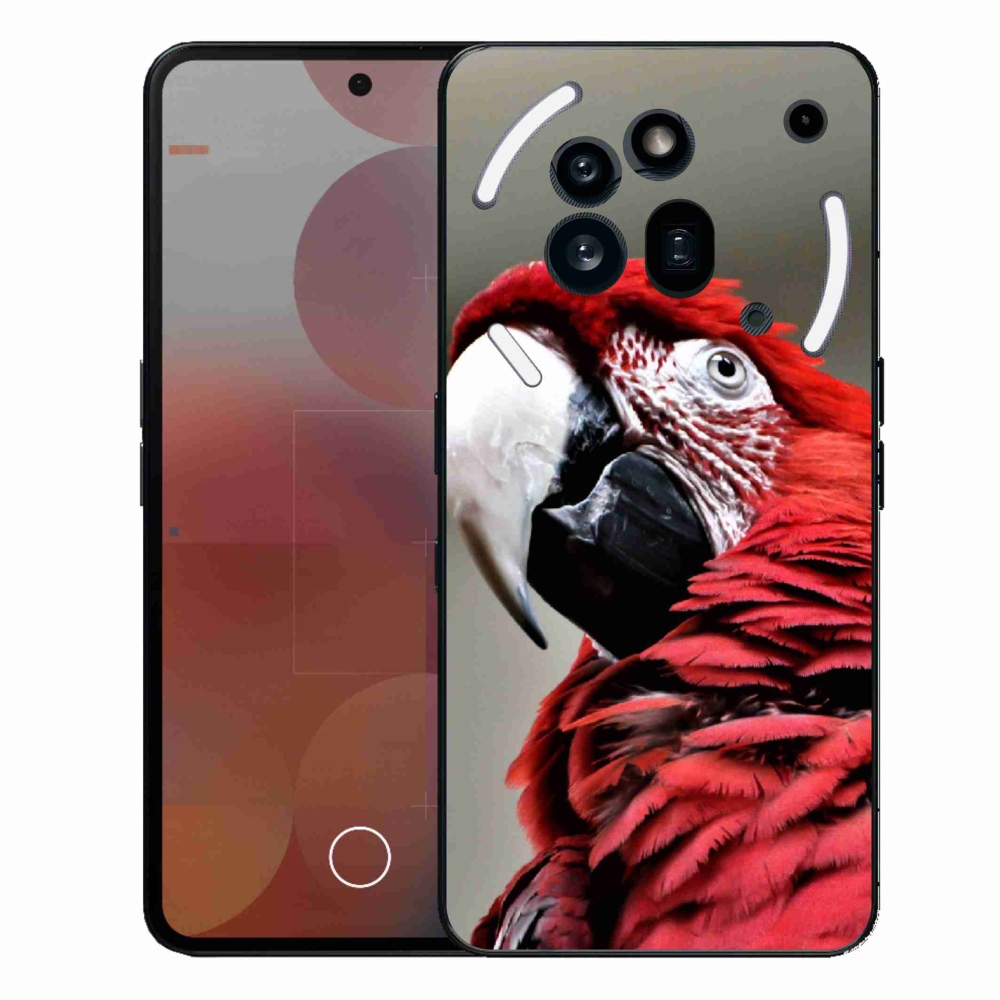 Gélový kryt mmCase na Nothing Phone (3a) Pre - papagáj ara červený