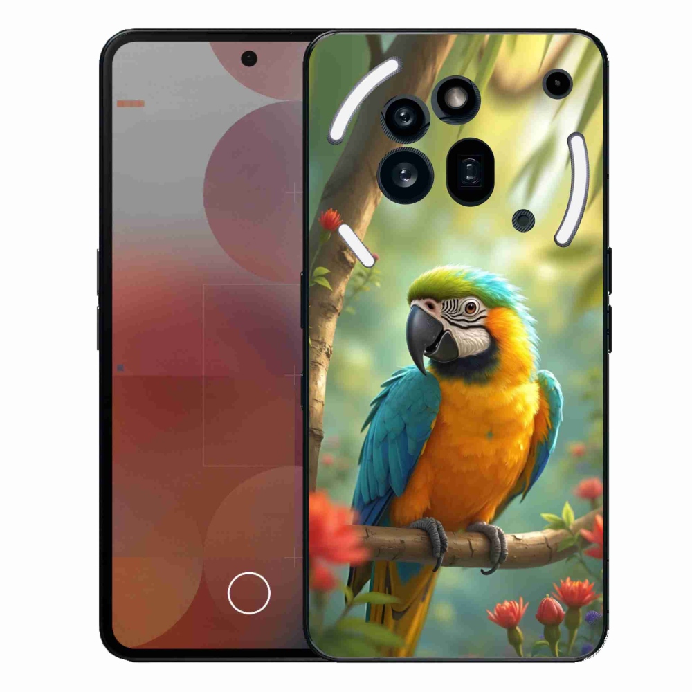 Gélový kryt mmCase na Nothing Phone (3a) Pre - papagáj ara modrožltá