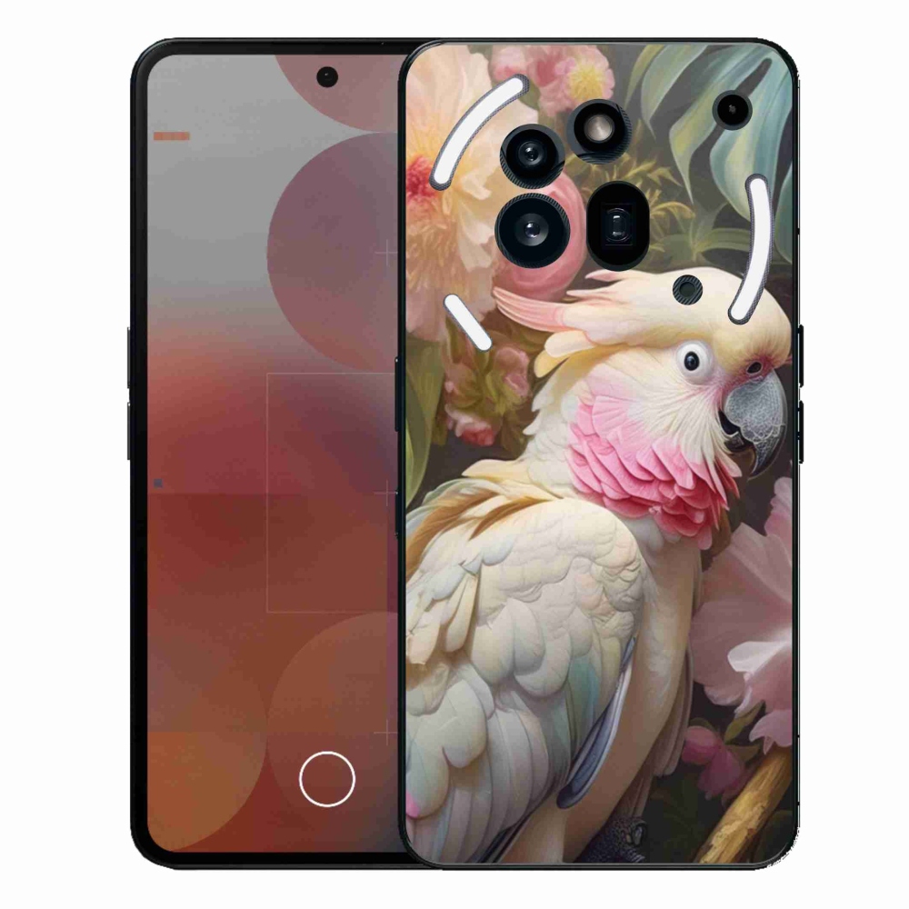 Gélový kryt mmCase na Nothing Phone (3a) Pre - papagáj kakadu ružový 2