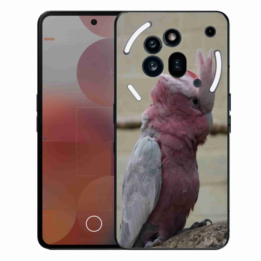 Gélový kryt mmCase na Nothing Phone (3a) Pro - papagáj kakadu ružový