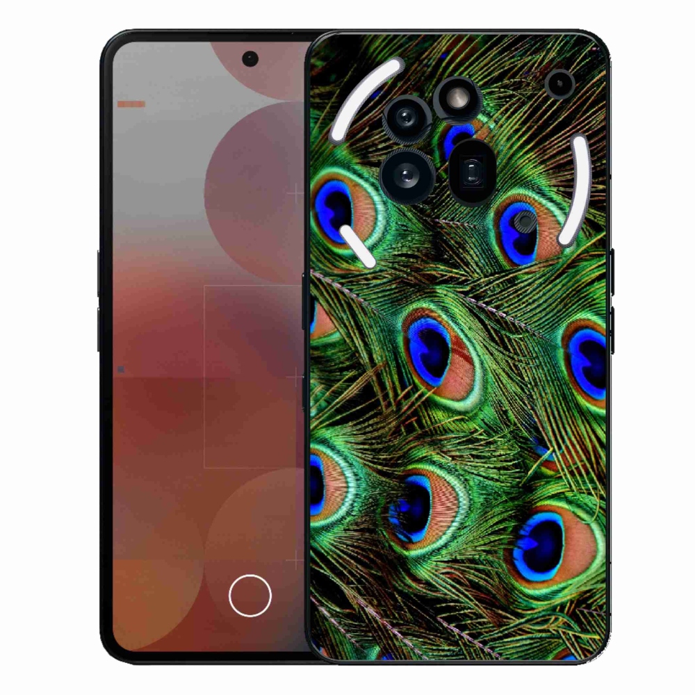 Gélový kryt mmCase na Nothing Phone (3a) Pre - pávie perie