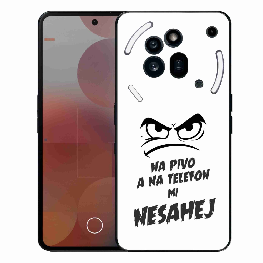 Gélový kryt mmCase na Nothing Phone (3a) Pro - pivný motív 2 biele pozadie