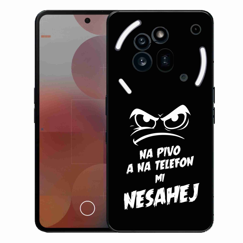 Gélový kryt mmCase na Nothing Phone (3a) Pro - pivný motív 2 čierne pozadie