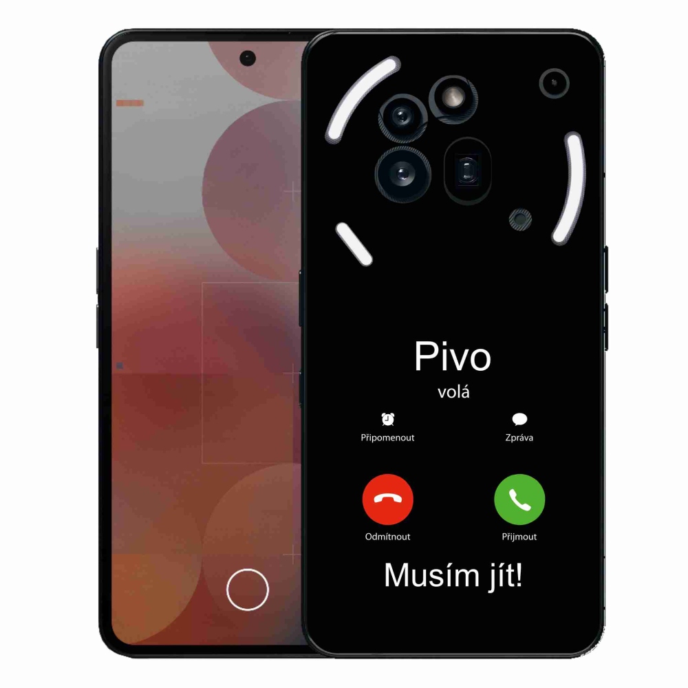 Gélový kryt mmCase na Nothing Phone (3a) Pro - pivo volá čierne pozadie