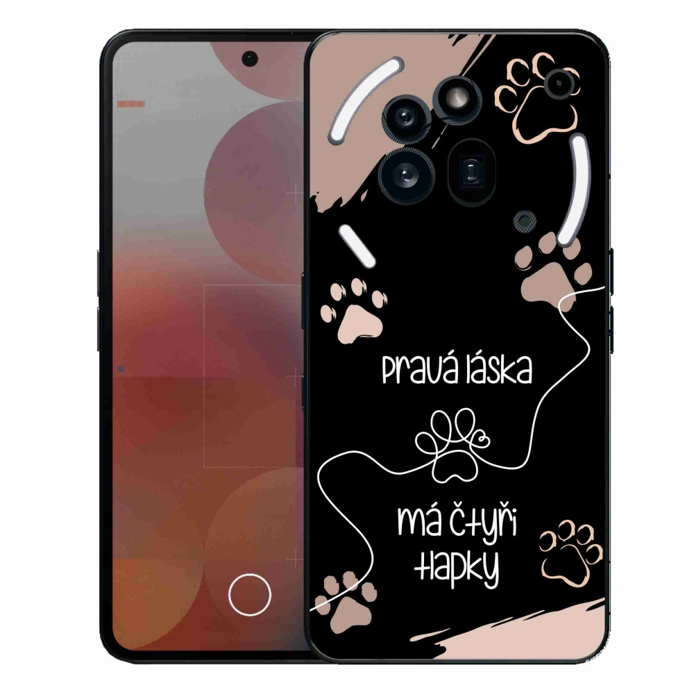 Gélový kryt mmCase na Nothing Phone (3a) Pro - psí motív 1 čierne pozadie