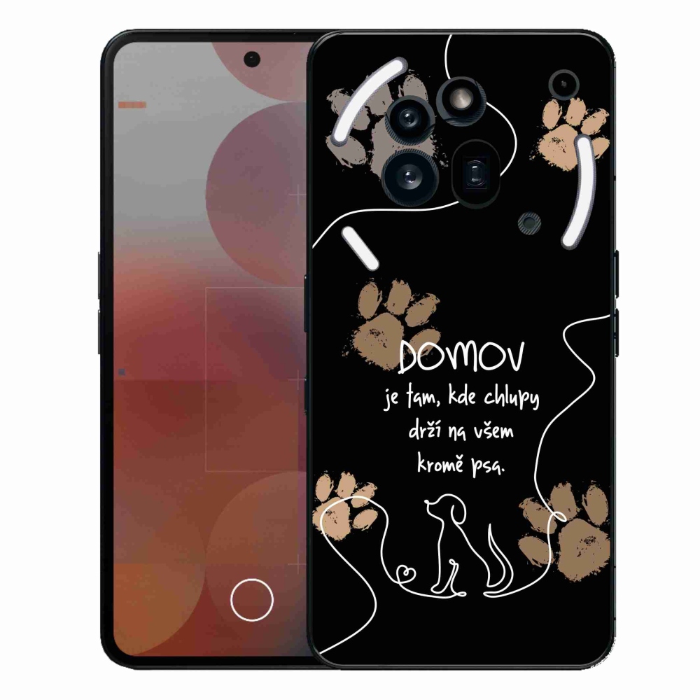 Gélový kryt mmCase na Nothing Phone (3a) Pro - psí motív čierne pozadie