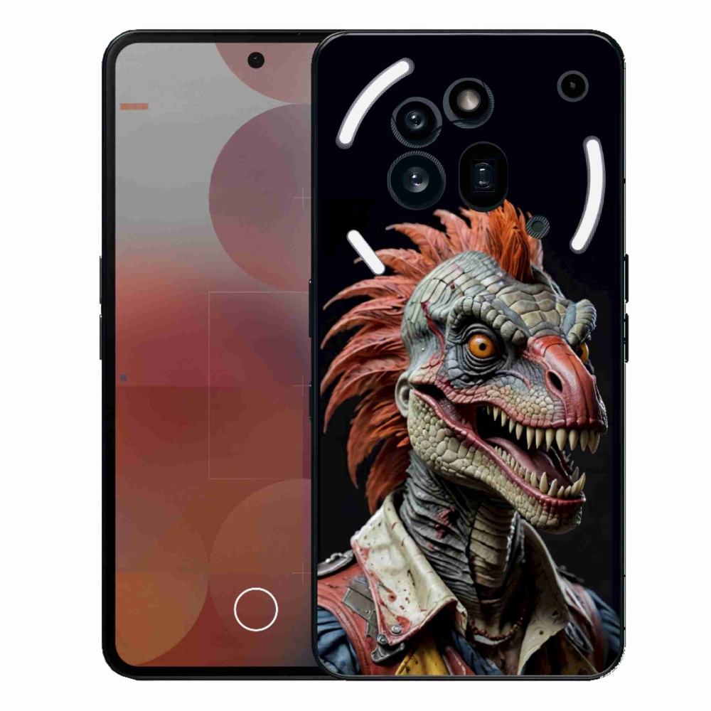 Gélový kryt mmCase na Nothing Phone (3a) Pro - punk dinosaurus