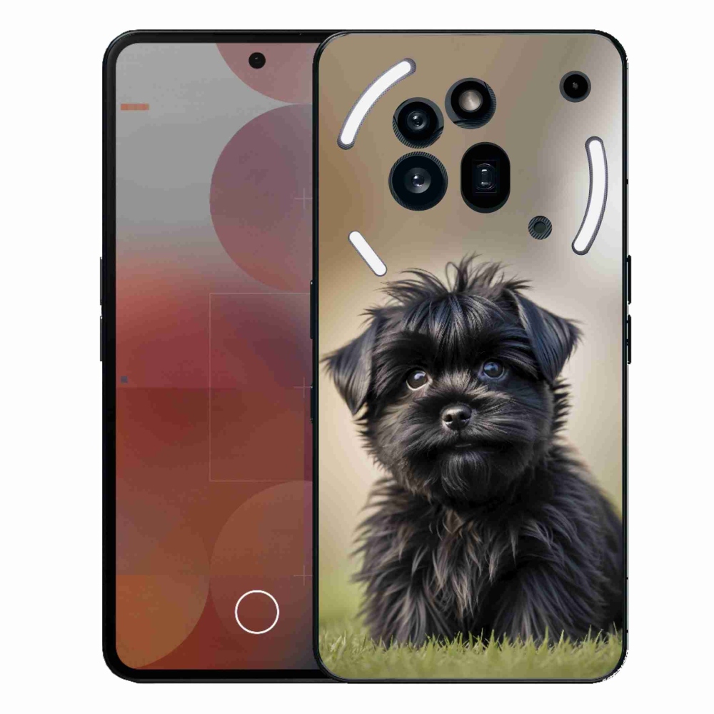Gélový kryt mmCase na Nothing Phone (3a) Pro - roztomilý čierny psík