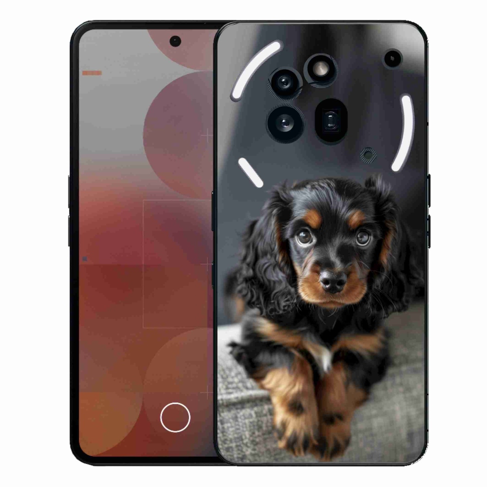 Gélový kryt mmCase na Nothing Phone (3a) Pre - roztomilý dlhosrstý jazvečík